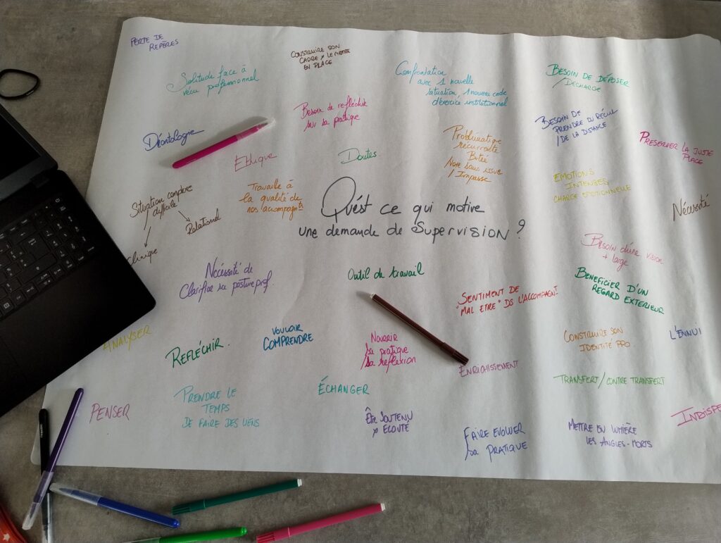 Groupe de supervision en art-thérapie - échanges entre praticiens